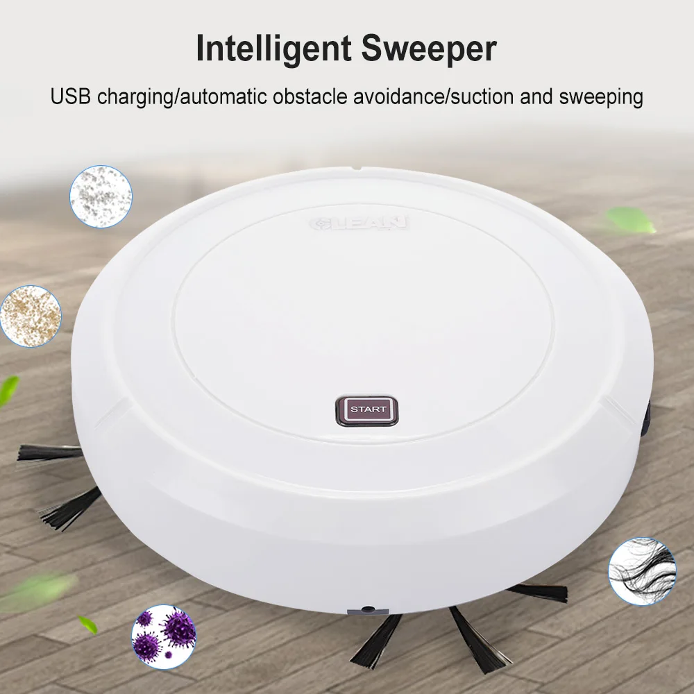 1200mAh 3-in-1 Smart Floor Cleaner Auto Rechargeable Sweeping Robot Dry Wet Vacuum Strong Suction | Безопасность и защита