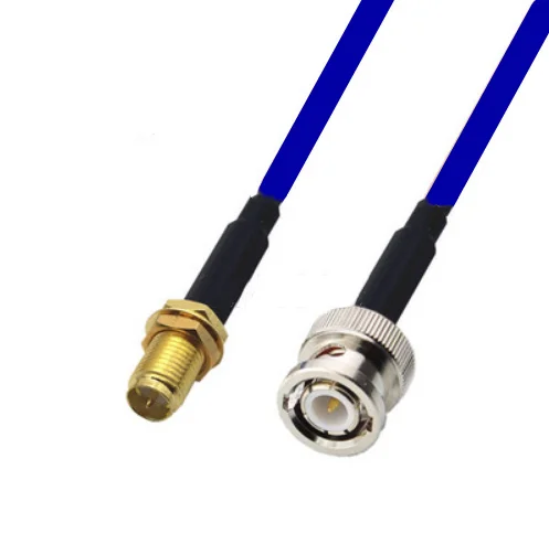 

Blue Soft RG142 Double Shielded RP-SMA Female to BNC Male Connector RF Coaxial WIFI Antenna Coax Low Loss Cable 50ohm