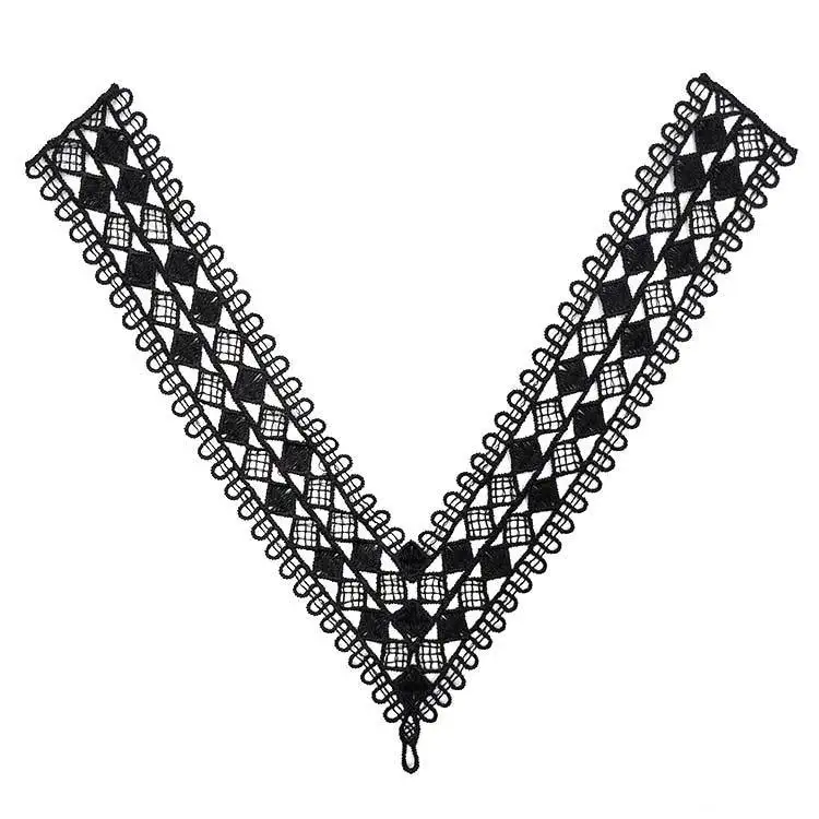 Стильный вышитый патч украшения на плечо венецианское кружево сделай сам ручная