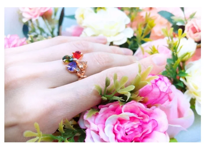 Размеры 7 9 Элегантные AAA кубический циркон цветок кольца для женщин годовщина