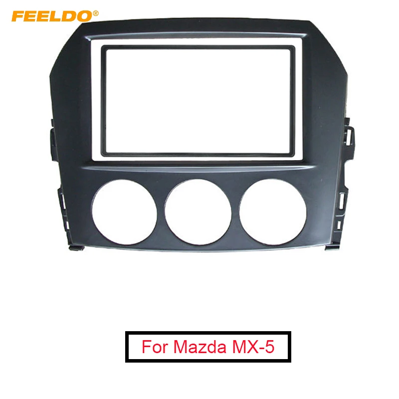Автомагнитола FEELDO 2DIN с рамкой для Mazda MX 5 Miata 2005 + головные блоки стереопластина