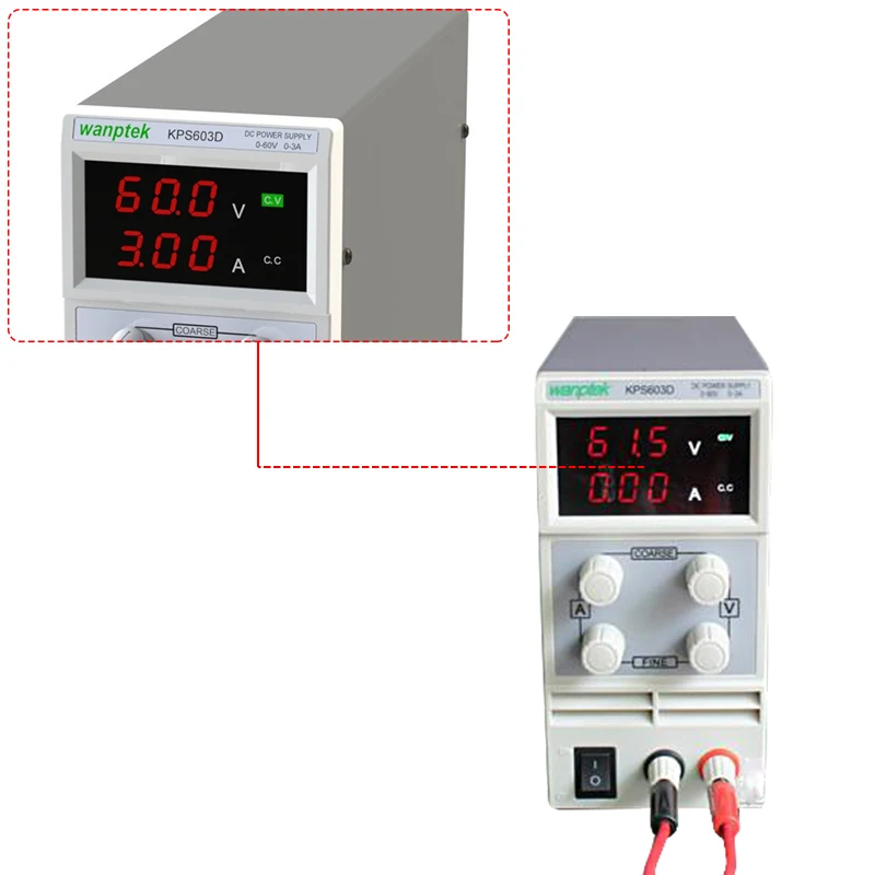 603D Adjustable High precision double LED display switch DC Power Supply protection function 0-60V/0-3A 110V-230V 0.1V/0.01A EU