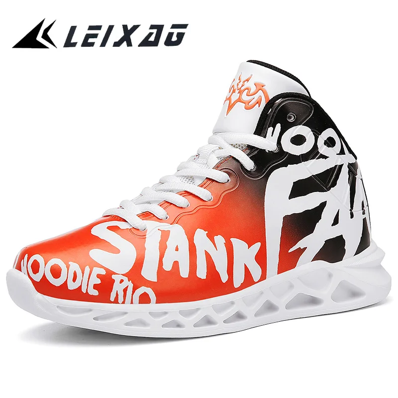 

LEIXAG Student's Basketball Shoes Breathable Outdoor Anti-skid Kids Sneakers Boy Basketball Training Shoes Teens Jordan Shoes