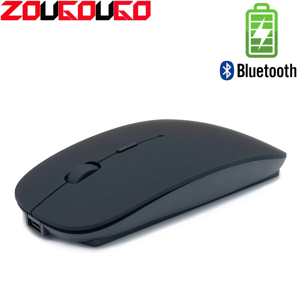 Bluetooth Бесшумная беспроводная мышь перезаряжаемая Встроенная батарея 2,4 ГГц USB компьютерная мышь для ПК ноутбука