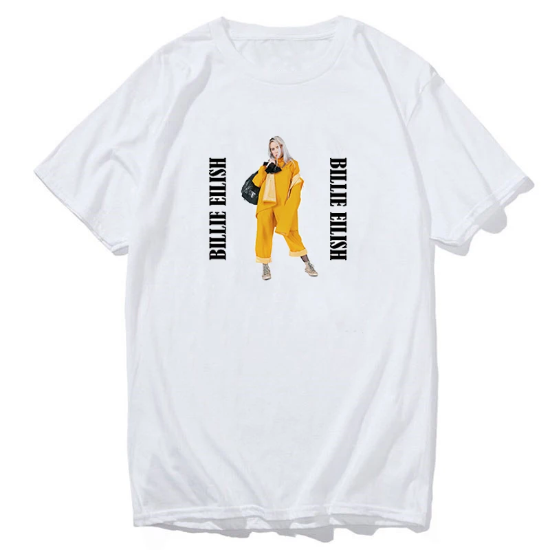 Billie Eilish футболка уличная хип-хоп ee-рубашка для op vogue Женская рубашка Harajuku одежда смешная винтажная