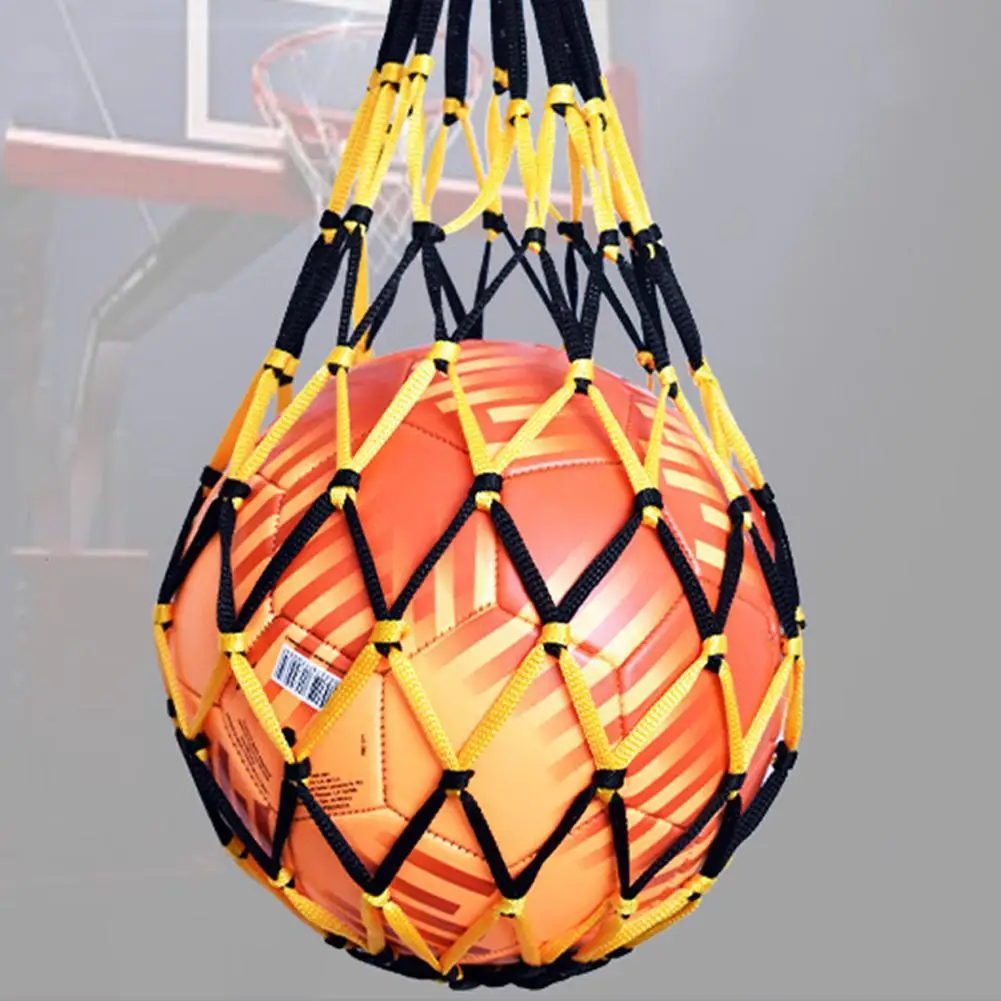 

Portable Basketball Carry Net Bag Nylon Weaving Football Volleyball Carrying Mesh Net Bag Durable Soccer Drawstring Storage Bag