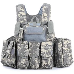 Style 6 Camouflage Hunting Military Tactical Vest Amphibious Battle Combat Airsoft Molle Bullet Assault Plate Carrier Vest Safety Vest - Цвет: Style 6