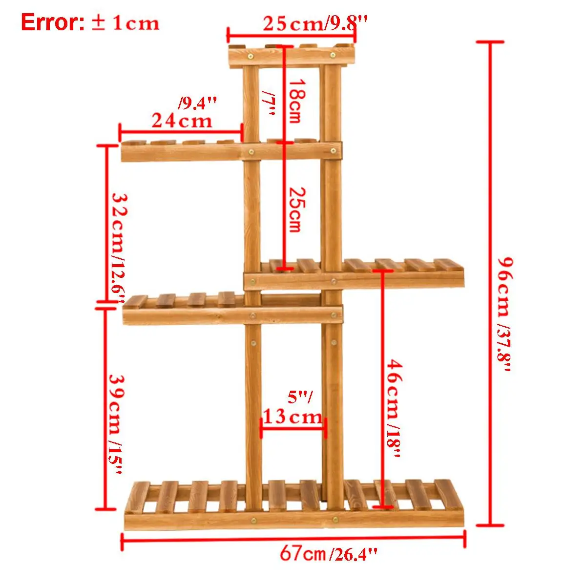 

Simple Stylish Plant Shelves Wood Holder Potted Flower Shelf With Universa Wheels Diagonal Bracing Planter Display Organizer