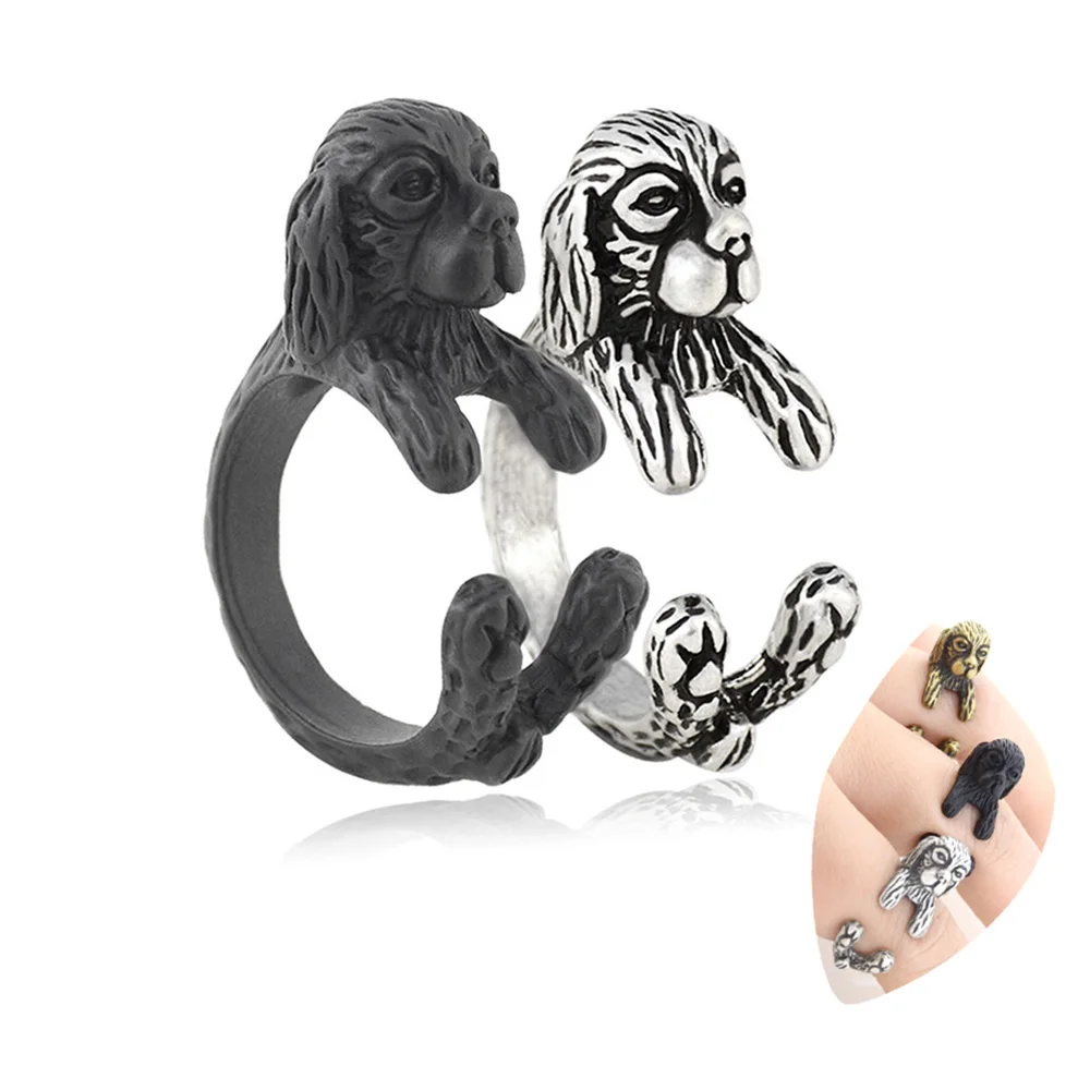 Винтажные Серебристые кулоны Цвет черный милый держатель-французский Бульдог