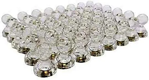 48 магнитных кнопок красного цвета - идеальные булавки для холодильника, календаря, магнитной доски и карты размером 11 х 17 мм.