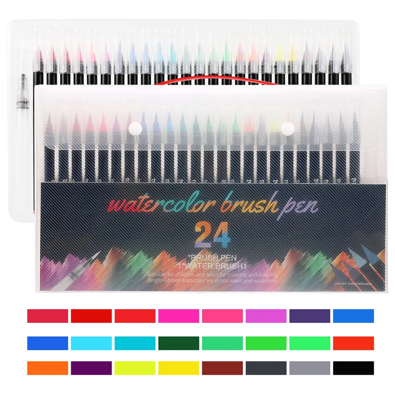 

12/20/24/48 Colors Professional Colors Markers Set Drawing Brush Pens Sketching School Art Supplies Student Watercolor Marker