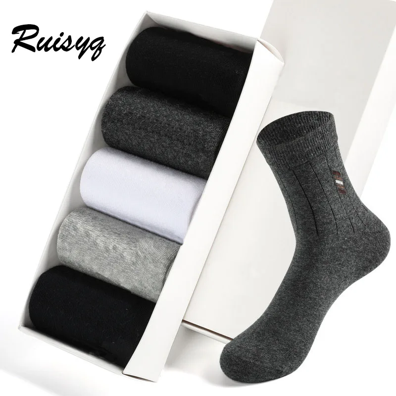 

5 pairs of socks men's casual business antibacterial breathable men's crew socks high quality guaranteed socks EUR 38-45 US 6-11