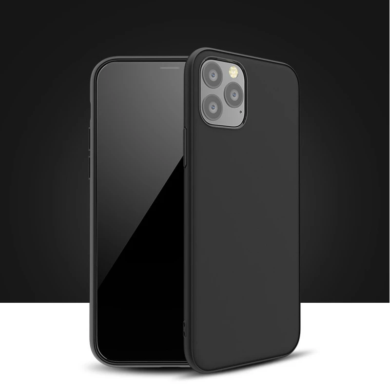 Чехол для iPhone 11 2019 тонкий черный мягкий чехол из ТПУ с поддержкой беспроводной