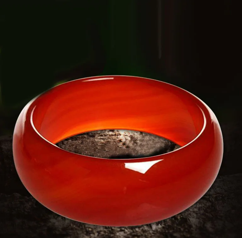

Designer jewelry naturally widens and thickens red agate boutique bangle fine jewelry