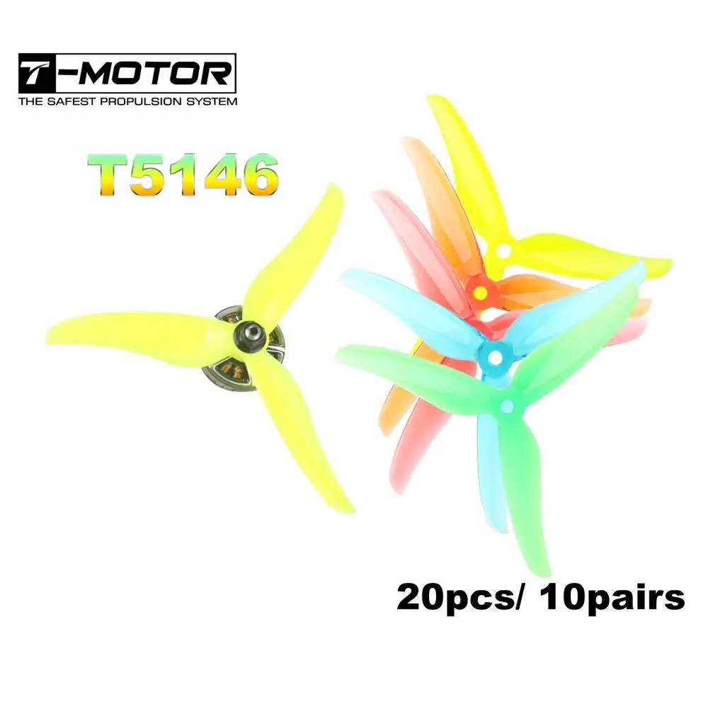 

20pcs/10Pairs T-Motor T5146 5146 3-blade Propeller CW CCW For RC Drone FPV Racing Brushless Motor