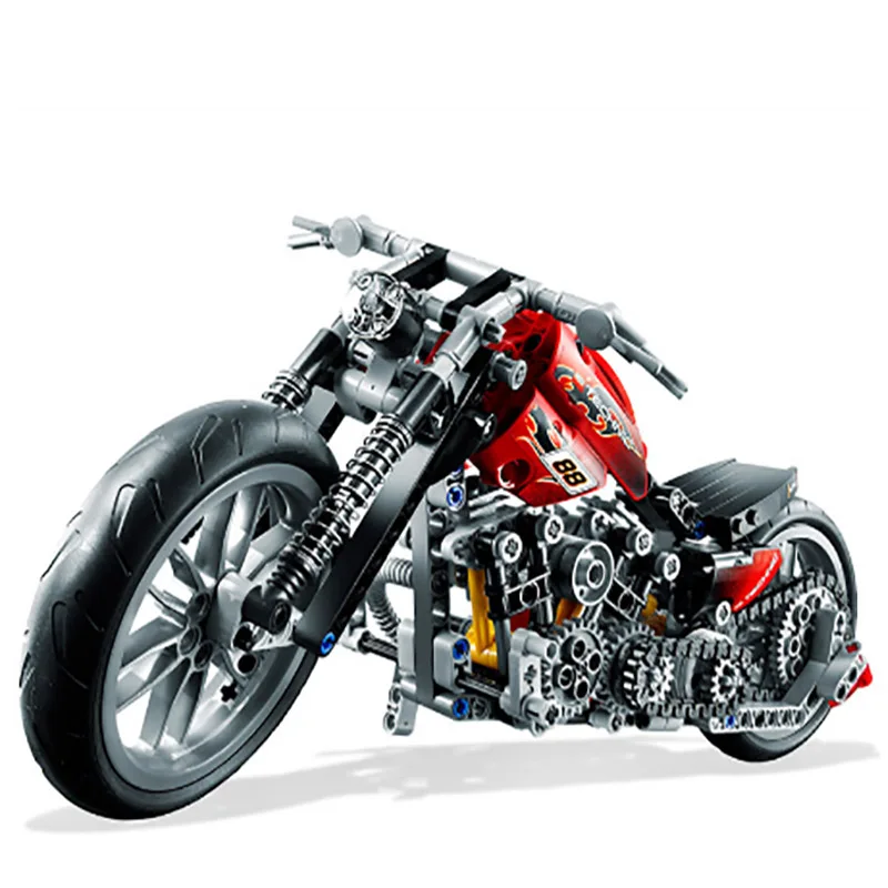 Новинка 378 шт Строительный блок Technic модель мотоцикла Exploiture для Harley транспортное