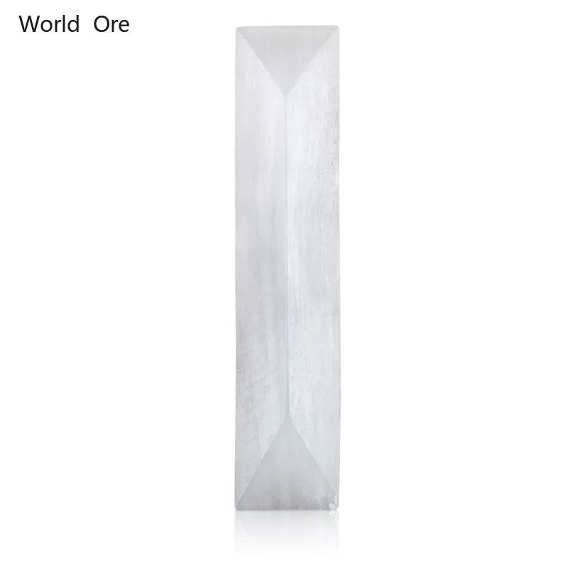 

Natural Stone Mineral Pentahedral White Stone Paste Strip Raw Stone Home Decoration Healing Crystal Energy Purification