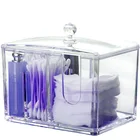 Ящик для хранения ватных палочек Qtip, акриловый Органайзер для макияжа, Косметика для макияжа, хлопковый контейнер для ювелирных украшений (пустая коробка)