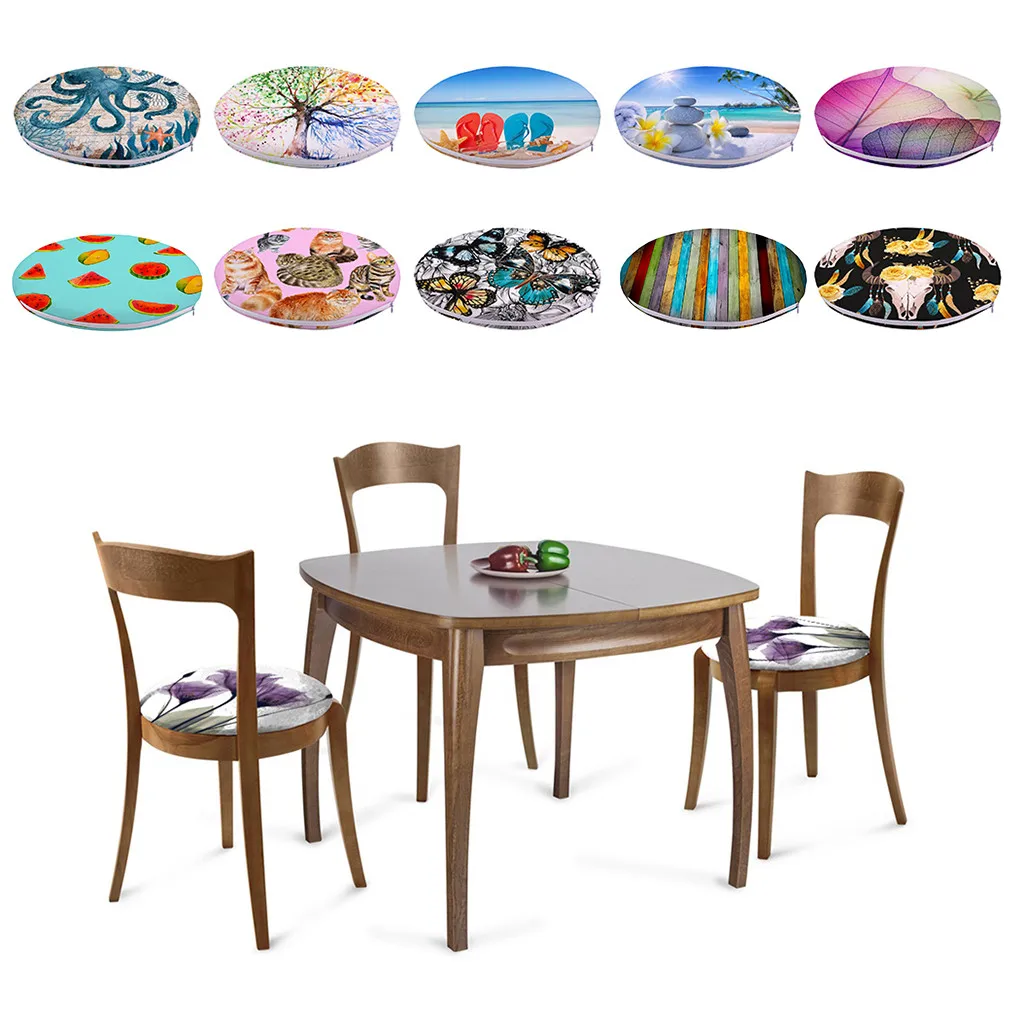 Круглая мягкая подушка из полиэстера для стула гелевая пены с эффектом памяти