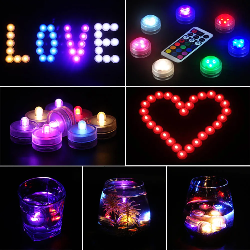 Водонепроницаемый светильник в виде свечи аквариумный для вечеринки бара