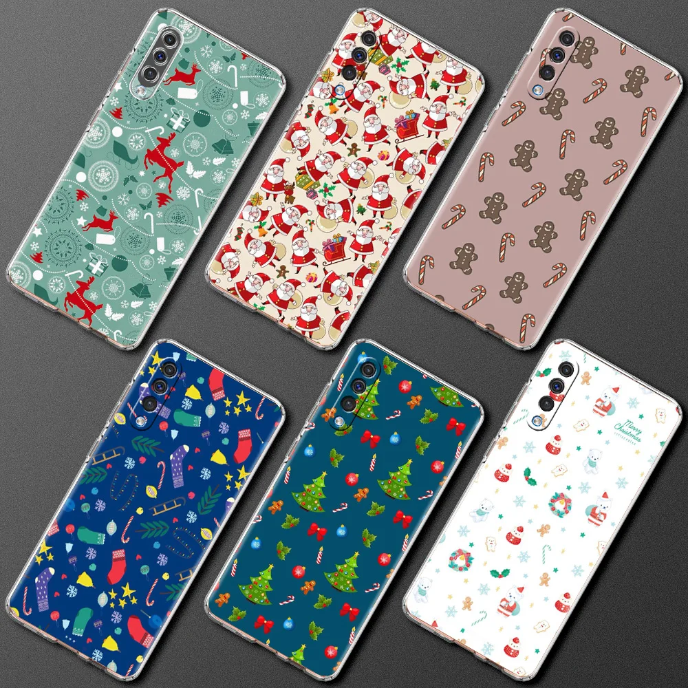 

Merry Christmas NEW Year Soft Transparent Phone Case for Samsung Galaxy A12 A32 A52 A50 A70 A10 A10S A20 A30 A40 4G Luxury Cover