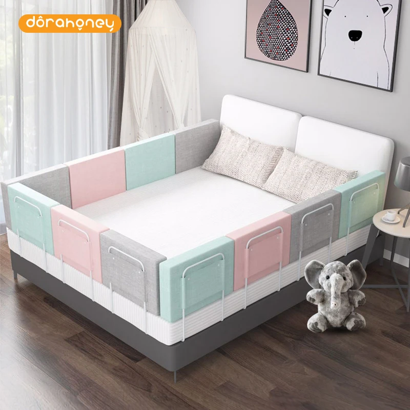 Dorahey-Protector de riel para cama de bebé, parachoques en la cuna, ajustable, anticolisión, suave, barrera de cama para niños, valla de seguridad