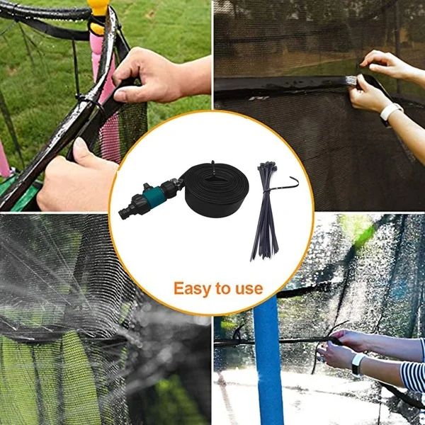 

12m Trampoline Sprinkler Hose 39.4FT Trampoline Water Park Sprinkler Household Garden Sprinkler Hose Outdoor Water Party