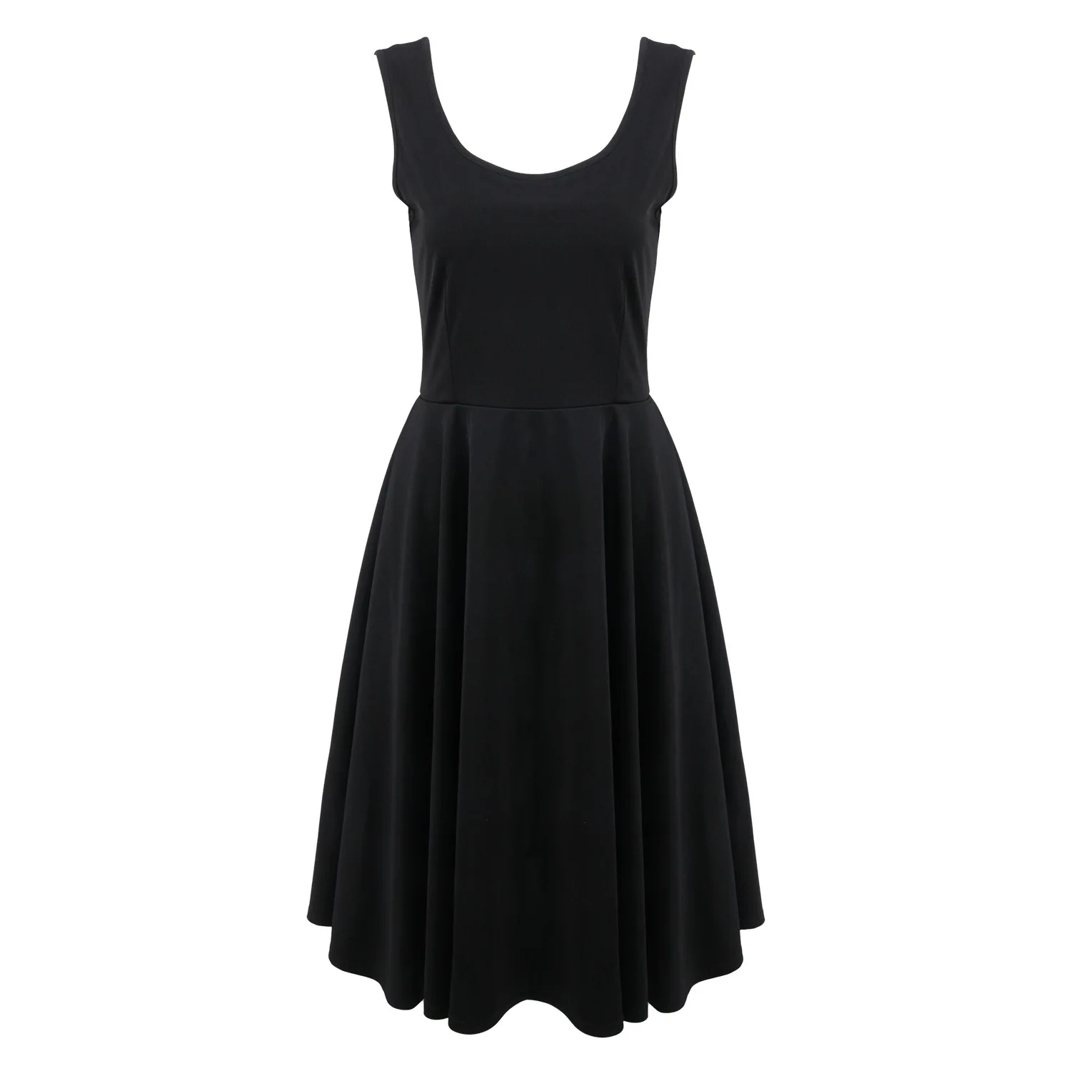 

Summer 2020 Amazon express cross border European and American sexy slim back black vest Pleated Dress