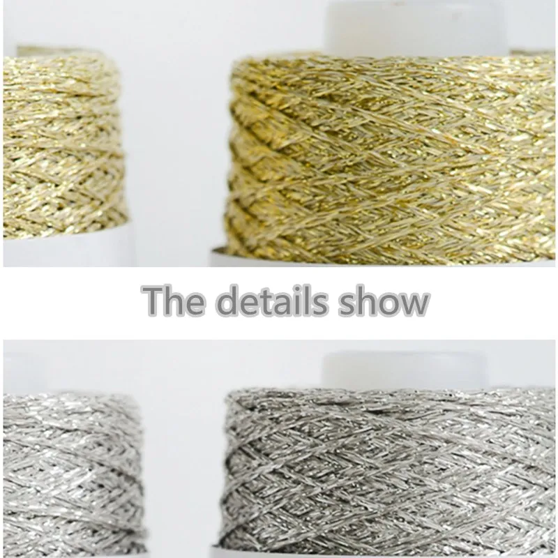 Новинка мягкая металлическая пряжа Уникальная Золотая нить шерстяная для