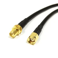 wifi antenna cable rp sma male plug inner hole to rp sma female jack convertor pigtail adapter rg58 wholesale 50cm 20