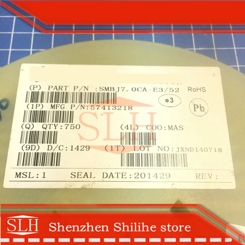 

50pcs/lot SMBJ7.0CA-E3 SMBJ7.0CA DO-214AA Brand new original.