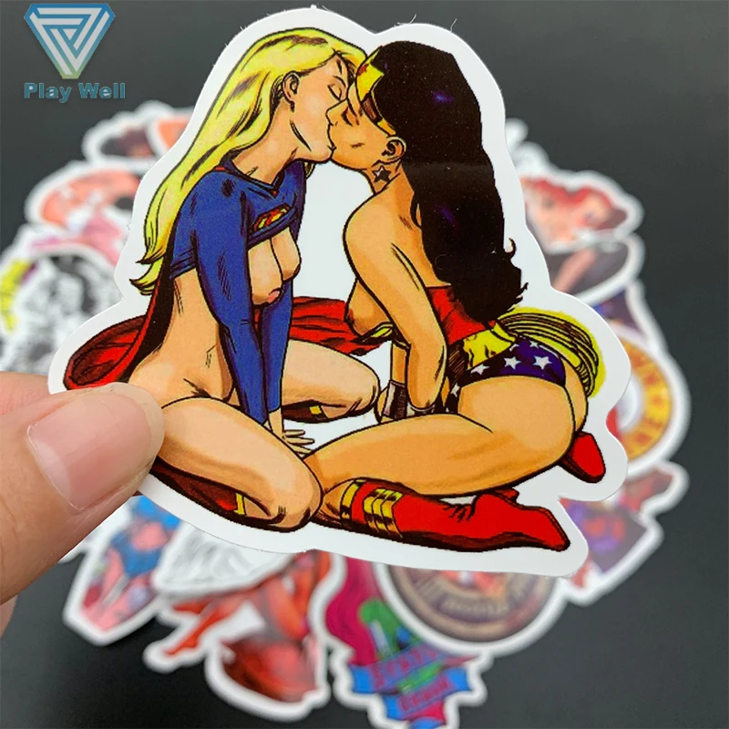 Наклейки 50 шт. эротические сексуальные красивые персонажи ноутбук мотоцикл