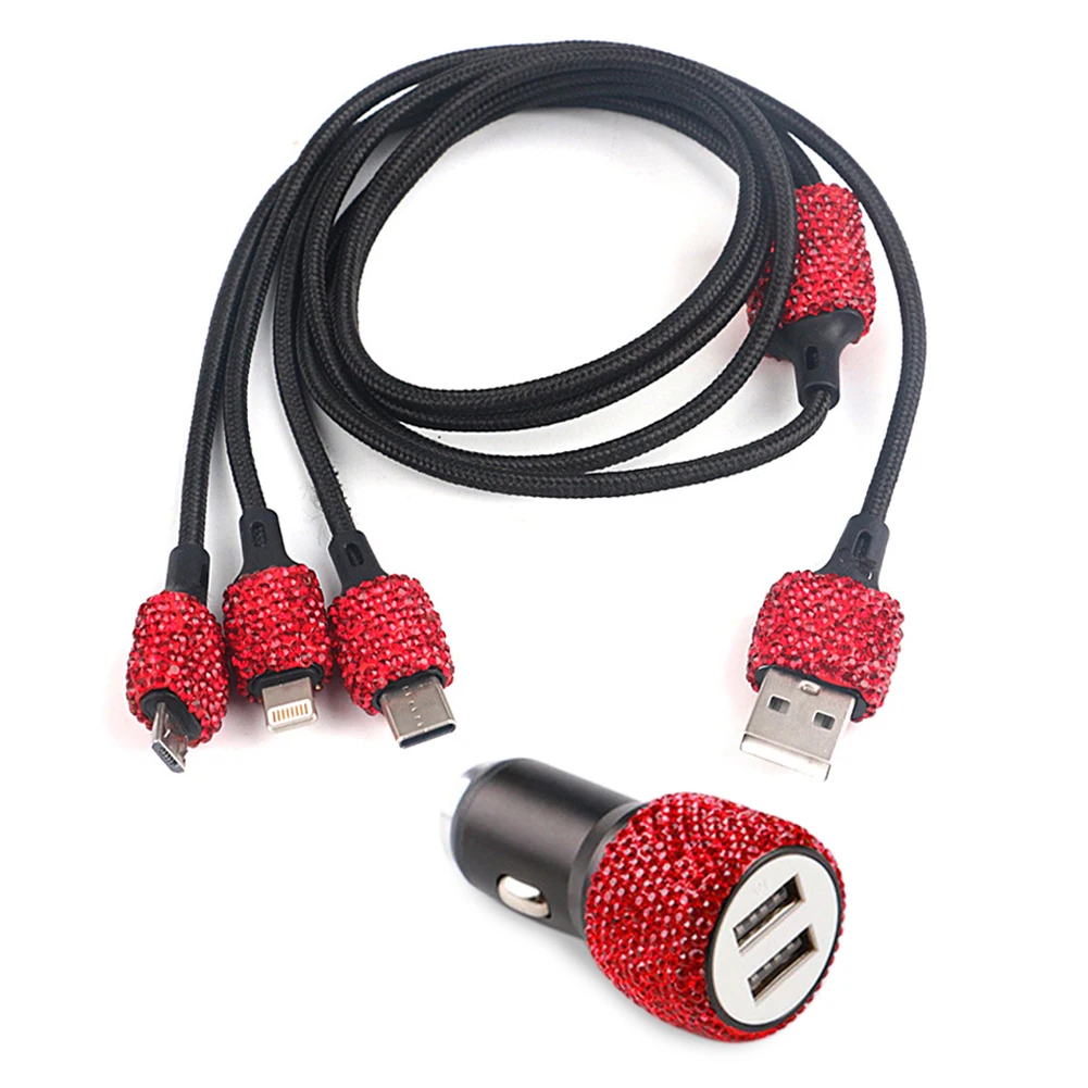 Автомобильное зарядное устройство Bling 5 В 2 1 А двухпортовый Автомобильный