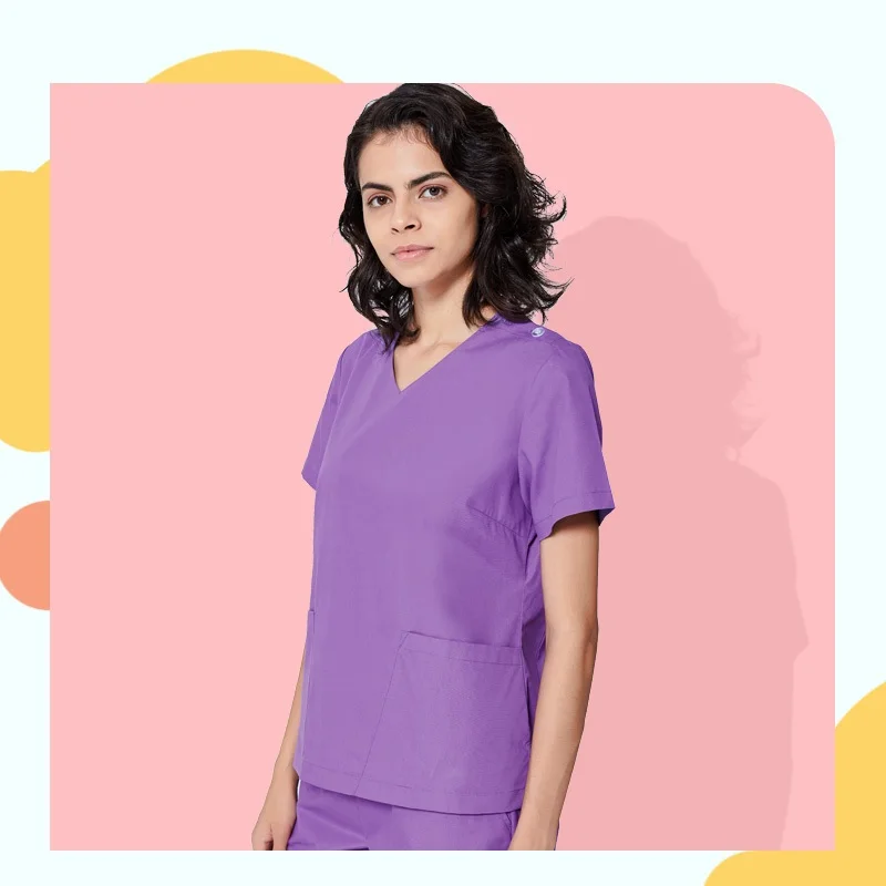 Женский скраб набор однотонная Хирургическая Одежда костюм для домашних