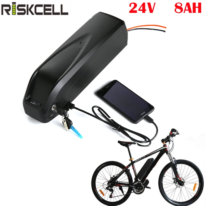 24V 300W Downtube ebike батарея 24v 8ah hailong Электрический велосипед литиевая fiets batteria monopattino