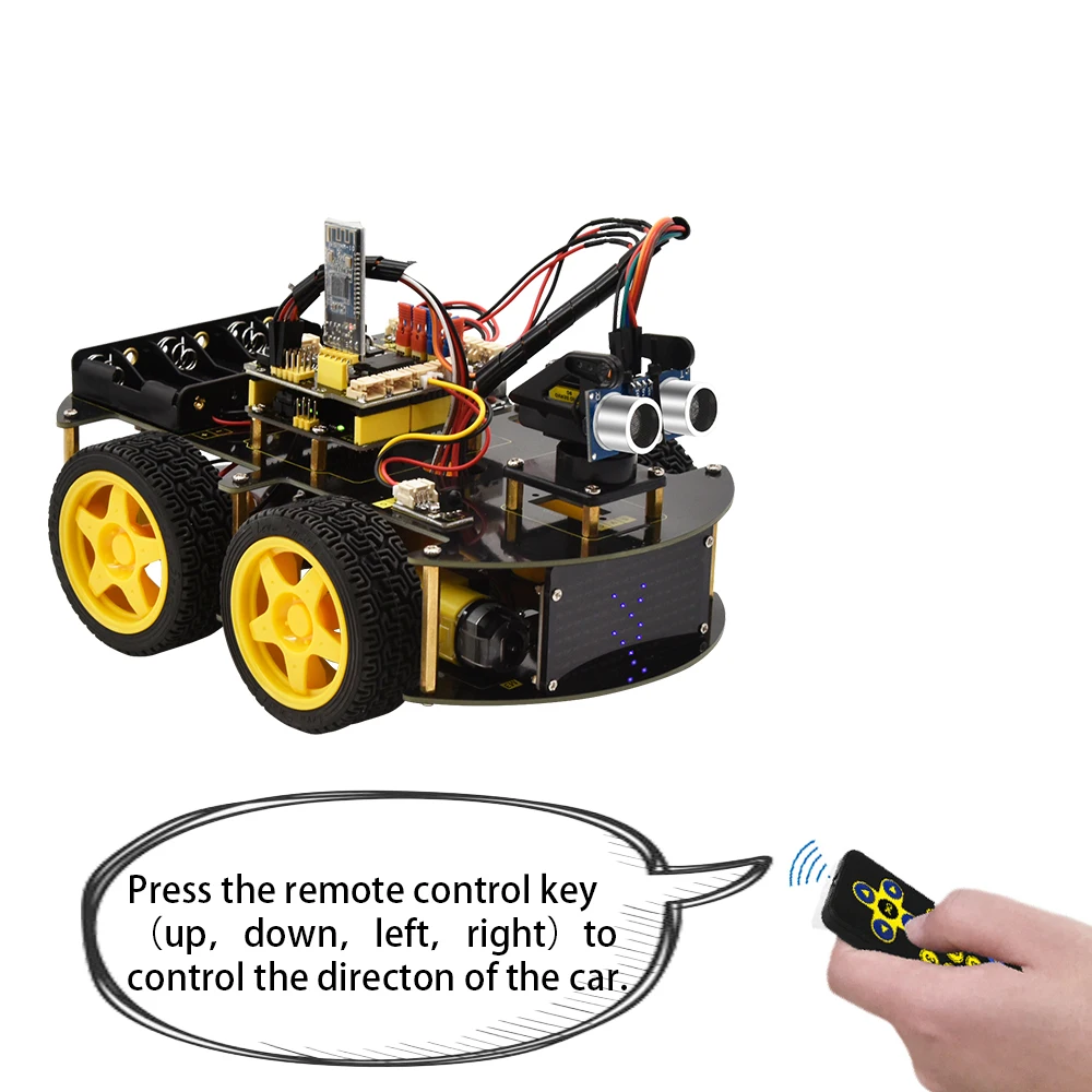 Автомобильный робот-программатор Keyestudio 4WD Модернизированная версия 2 0