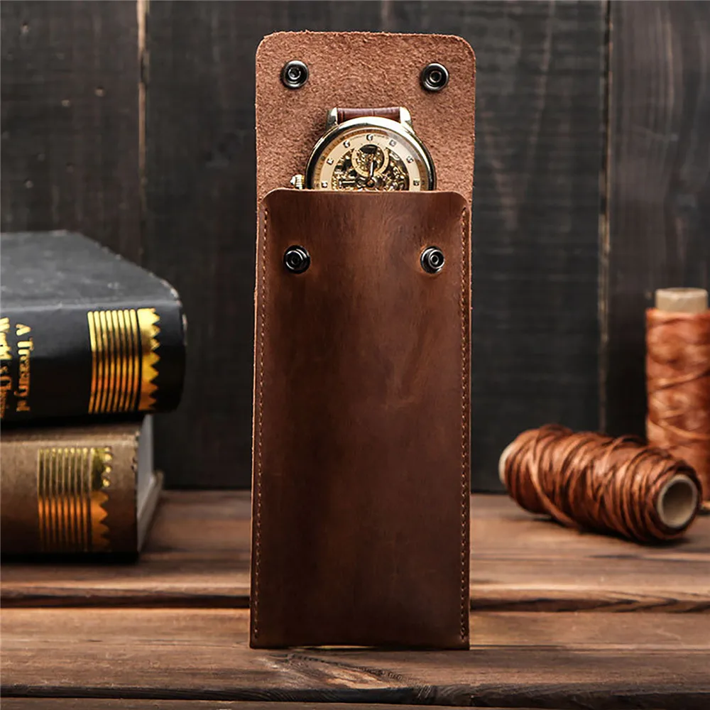 Кожаный чехол для часов ручной работы Дорожный Чехол сумка хранения Apple