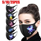 51025 шт. маска-бабочка для лица женская моющаяся многоразовая Пылезащитная маска для лица из вискозы дизайнерская ткань маска для лица