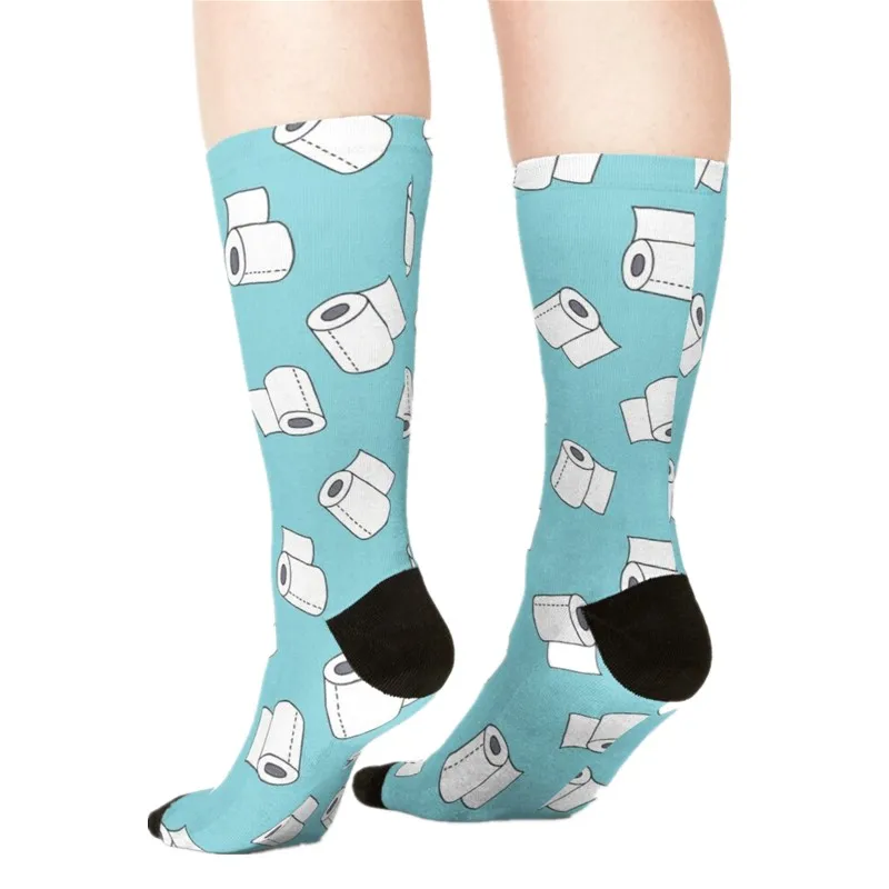 

2021 Women's socks kawaii Black and White Eyes Printed Socks Woman harajuku Happy Funny Novelty cute girl gift Socks for women
