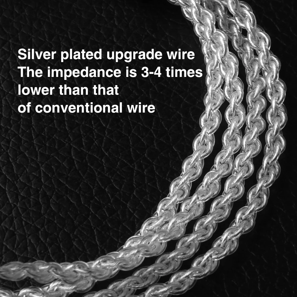 TRN A2 Silver Plated Headphone Cable 3.5mm HIFI Earphone MMCX/2Pin Connector Use For V10 V20 MT1 TA1 ST1 ST2 | Электроника
