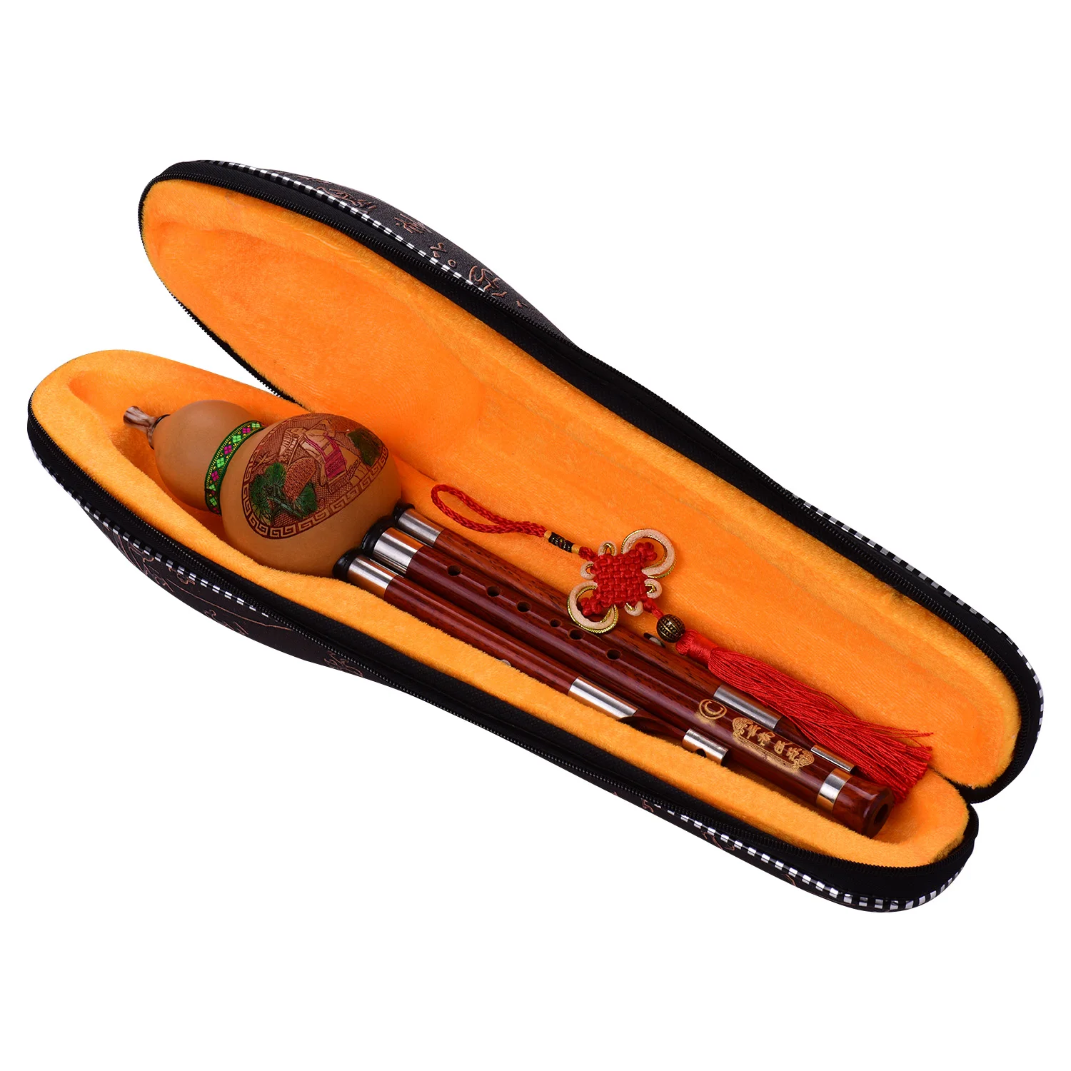 3 тона C Key Hulusi Тыква Cucurbit Flute твердые деревянные трубки Китайский традиционный
