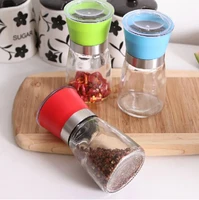 1 piece spice grinder manual food herb grinder spice jar container kitchen gadget spice bottle glass