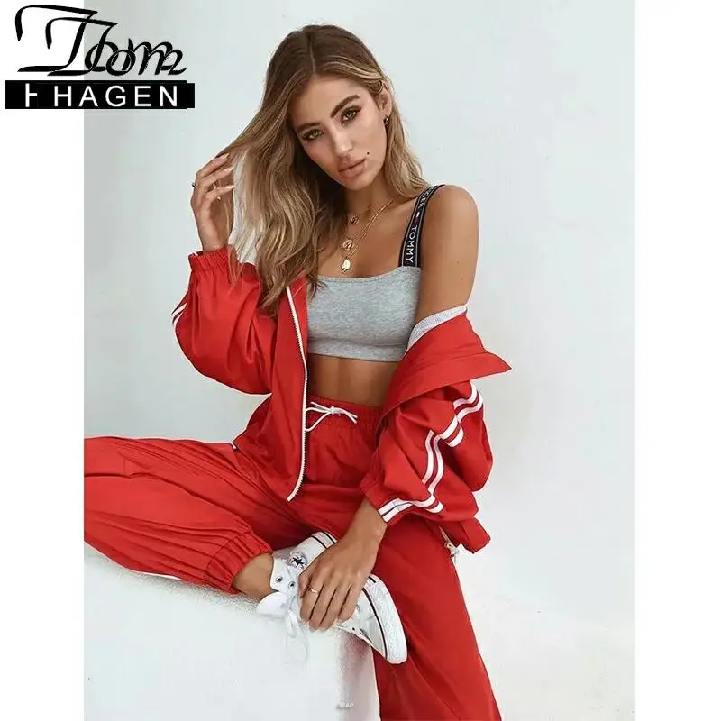 Женский комплект из двух предметов летний спортивный костюм 2020 топ и спортивные