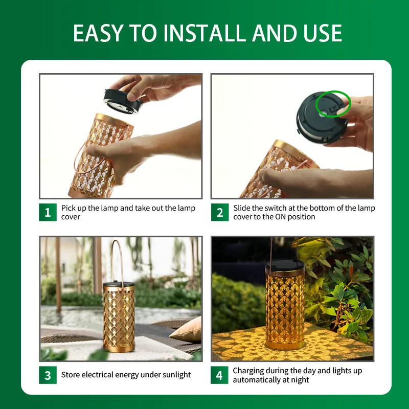 Светодиодный декоративный садовый фонарь на солнечной батарее уличная лампа для