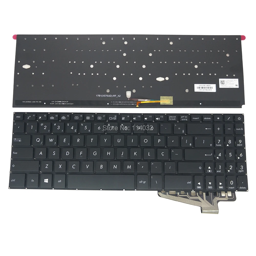 Сменные клавиатуры с подсветкой для ASUS X570 FX570UD NX580V YX570 YX 570 DD UD ZD BR Бразильский