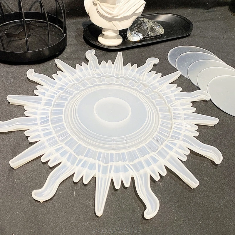 

Sun Moon Mirror Wall Decoration Crystal Epoxy Resin Mold Hanging Ornaments Casting Silicone Mould DIY Decortives M27 21 Dropship