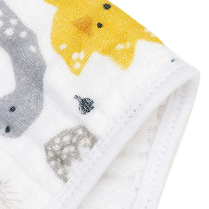 

Cartoon Infant Mouth Towel 6 Layers Of Gauze Triangle Tissue Cotton Press The Baby To Eat Rice Bibs