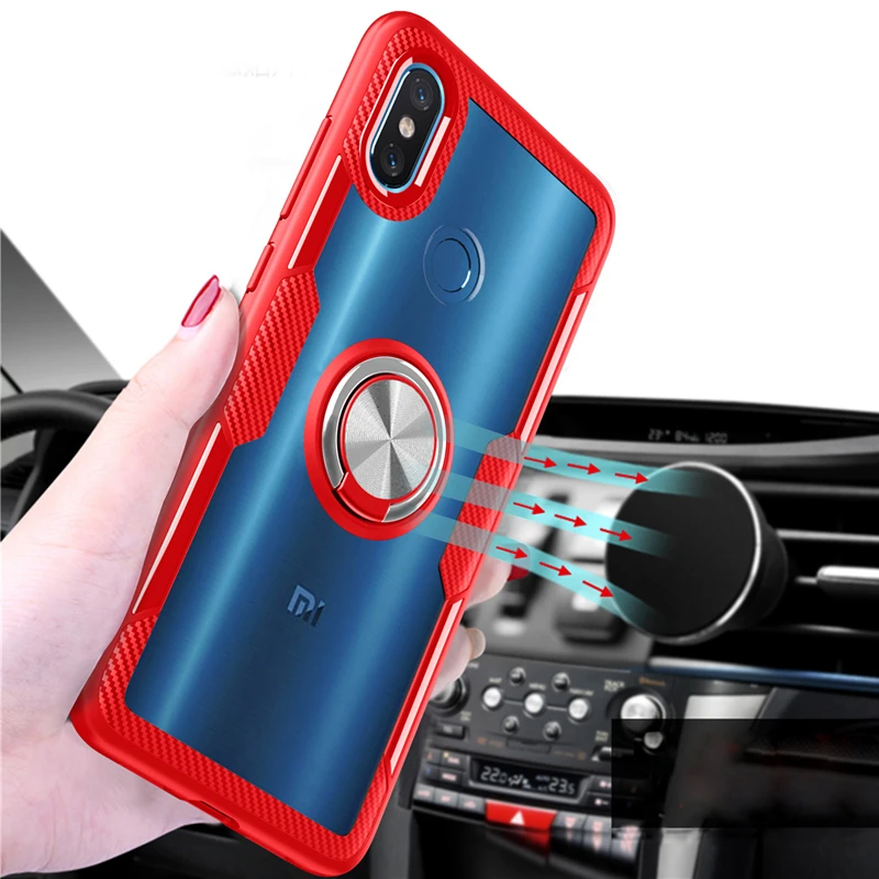 Car Holder Ring Case For Xiaomi Mi 8 9 SE Mi8 Mi9 Transparent Shockproof Phone Back Cover Xiomi Xiao mi 9SE 8SE On |