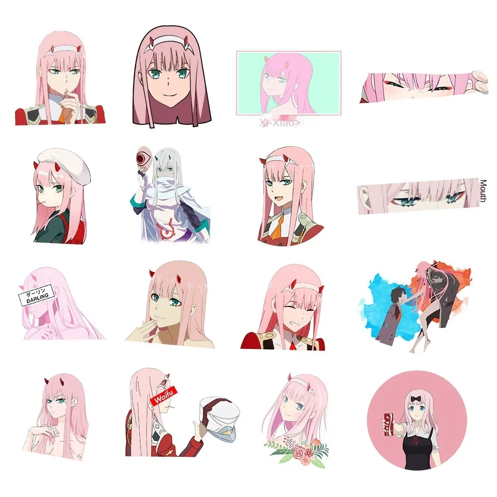 

50pcs girl franxx graffiti Stickers Laptop Skateboards Luggage Motorcycles Phone Children's Toy Waterproof Sticker Classic Decal