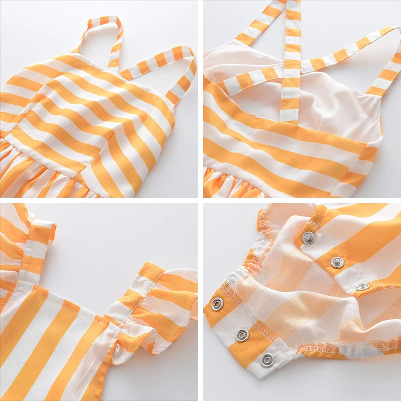 

Bear Leader Summer Mother Daughter Dress Striped Casual Dresses Clothes Family Matching Outfit Mom Girls and Baby Costumes Suits